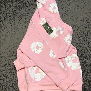 Pink denim tears hoodie